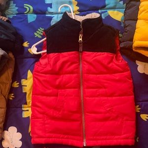 Red and black vest ( corduroy on the top)
